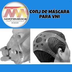 kit Mascara para VNI - Conjunto Máscara e Fixador cefálico para VNI nº 05, també para uso em CPAP